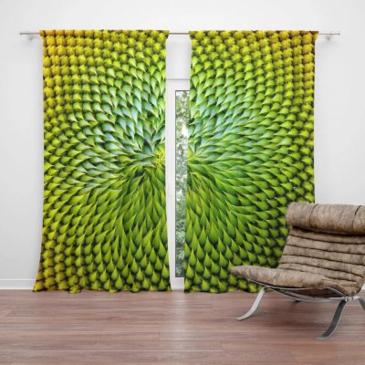 Závěsy Detailní květ: 2 ks - 140x250 cm - Sablio – Hledejceny.cz