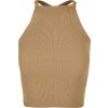 Dámské tílko Ladies Rib Knit Crossed Back unionbeige