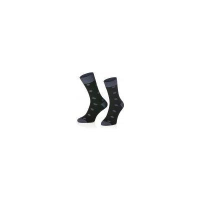 Intenso vysoké elegantní ponožky Puntíky černo-šedé