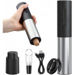AKU Sada na víno 4v1 USB černostříbrná – Hledejceny.cz