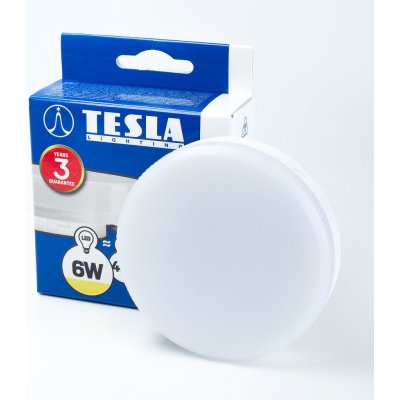 TESLA lighting Tesla LED žárovka, GX53, 6W, 230V, 480lm, 25 000h, 3000K teplá bílá, 180st