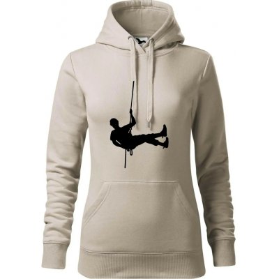 Visící horolezec mikina dámská Cape s kapucí Ledově šedá – Zboží Dáma