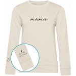 Dámská mikina MÁMA CLASSIC a jména dětí na rukávu Krémová Černý – Zboží Dáma