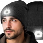 NeoTools Zimní čepice s LED svítilnou USB 3 černá – Zboží Dáma