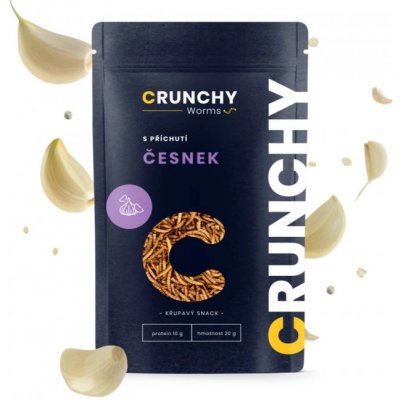 Crunchy Worms s příchutí ČESNEK 20 g – Zboží Mobilmania