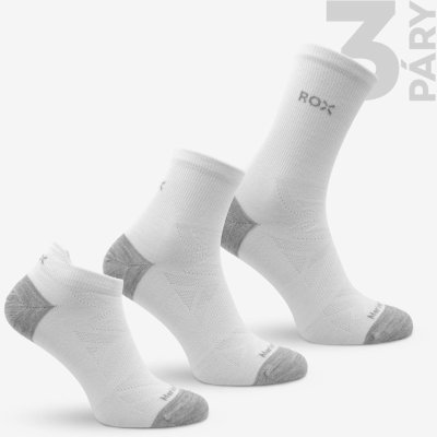 Rox Merino Fuzzy High vlněné sportovně-volnočasové ponožky 3pack bílá – Zboží Dáma