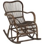 J-Line by Jolipa Ratanové houpací křeslo Rocking hnědé – Zboží Dáma