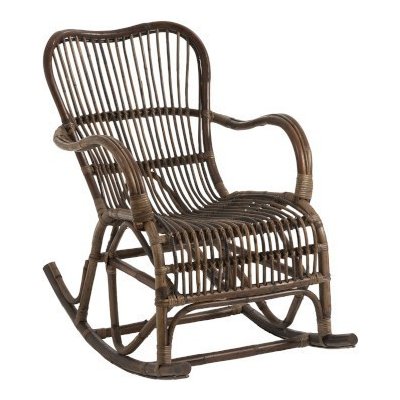 J-Line by Jolipa Ratanové houpací křeslo Rocking hnědé – Zboží Dáma