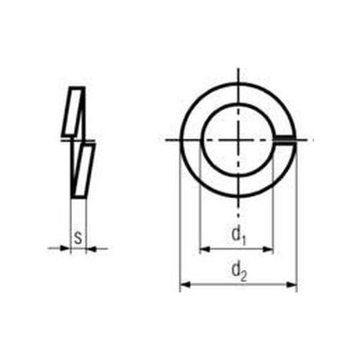 podložka M12 pr. 12.2x21.1x2.5 ZINEK pérová obdelníková DIN 127B – Sleviste.cz