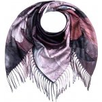 Biju Dámský hřejivý šátek šedo-hnědé květy 7200801-4 – Zboží Dáma