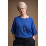 Oversize svetr BRIDGET Azurově modrá – Zboží Mobilmania