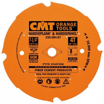 CMT C236 pilový kotouč na cementotřískové desky - D190x2,21-2,2x30 Z4 diamantový – Hledejceny.cz