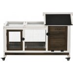 Bouda PawHut pro malá zvířata 108 x 58 x 73,5 cm káva – Zboží Dáma