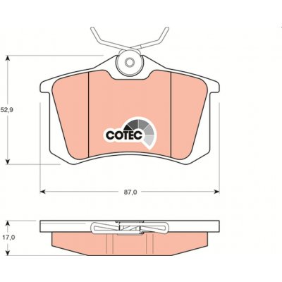 Sada brzdových destiček, vždy 4 kusy v sadě TRW GDB1330 | Zboží Auto