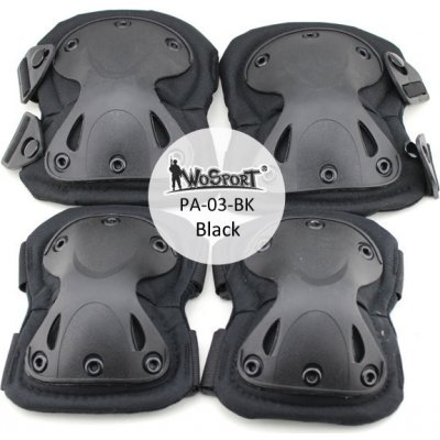 Chrániče kolen a loktů Wosport King Kong Rychloodepínací černé – Hledejceny.cz