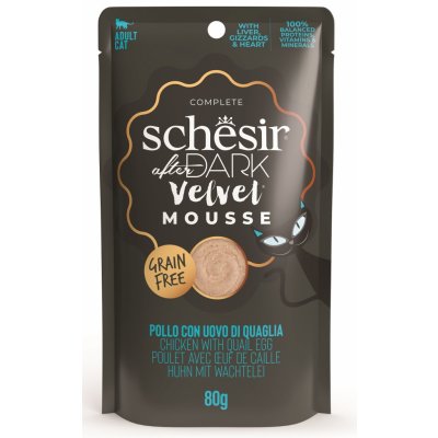 SCHESIR After Dark Velvet Mousse pro kočky kuře a vejce 80 g – Hledejceny.cz
