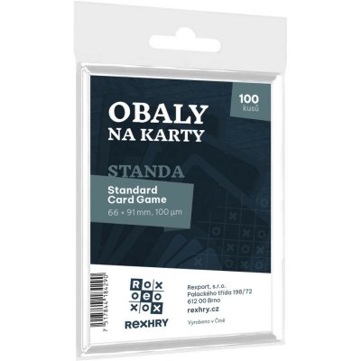REXhry Obaly na karty REX Standard Card Game Standa 66 x 91 mm 100ks – Zboží Živě