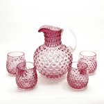 Nápojová souprava Ananas Hobnail 1+4 - hyacint – Hledejceny.cz