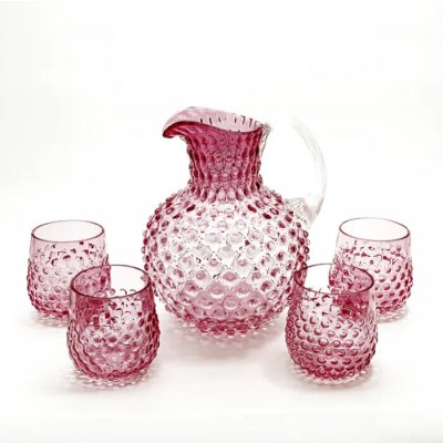 Nápojová souprava Ananas Hobnail 1+4 - hyacint – Hledejceny.cz
