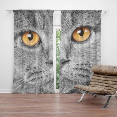 Sablio Závěs Kočičí pohled: 2ks 140x250cm – Hledejceny.cz