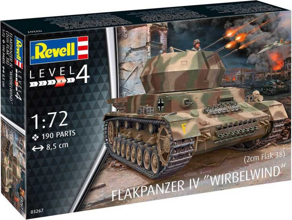 Revell slepovací model Flakpanzer IV Wirbelwind 1:72