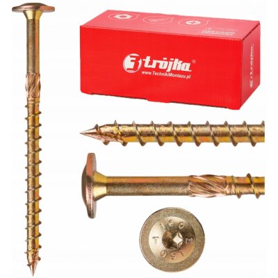 Tesařský vrut Trójka kalený TORX 8x160 mm 50 ks – Hledejceny.cz