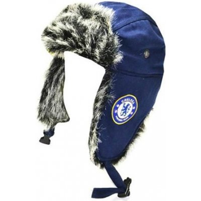 CurePink zimní čepice ušanka FC Chelsea modrá navy od 499 Kč - Heureka.cz