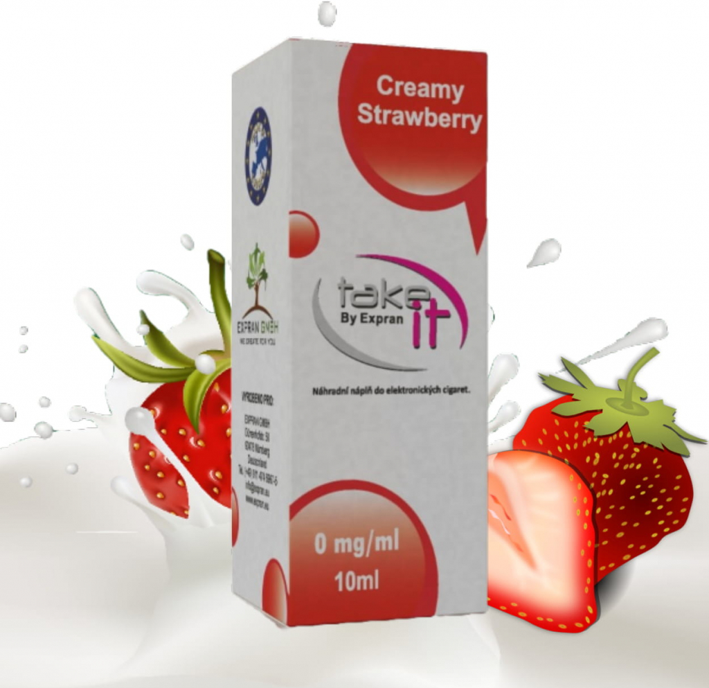 Expran GMBH Take It Strawberry Cream 10 ml 3 mg od 89 Kč - Heureka.cz