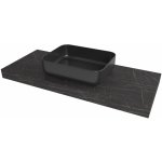 Naturel Dolce deska pod umyvadlo 83,5 x 8 x 50 cm Pietra Grigia černá mat DO8050PBC – Sleviste.cz