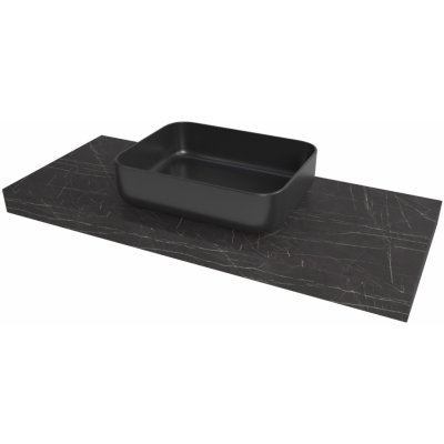 Naturel Dolce deska pod umyvadlo 83,5 x 8 x 50 cm Pietra Grigia černá mat DO8050PBC – Sleviste.cz