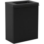 CERANO - Umyvadlová skříňka pro WC Zola - černá matná + umyvadlo z lit. Mramoru - černá matná - 40x55x23,5 cm – Zboží Mobilmania