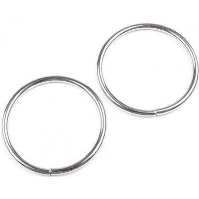 Kroužek Ø30 mm - 2ks Barva: nikl – Zboží Dáma