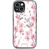 Pouzdro a kryt na mobilní telefon Apple Mobiwear Glossy Apple iPhone 15 - G033G - Růžové květy