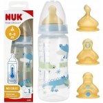 Nuk First Choice+ láhev s ukazatelem teploty modrá 300 ml – Zboží Dáma