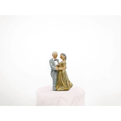 PartyDeco Svatební figurka Zlatá svatba Chybí poháry! – Zboží Mobilmania