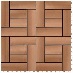 Petromila terasové dlaždice 30 x 30 cm 2 m² WPC teak 22 ks – Zboží Mobilmania