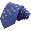 Kravata Modrá kravata Kostra rybičky