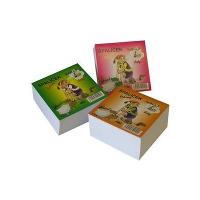 Záznamní kostky bílé - 9 cm x 9 cm x 4,5 cm / lepená vazba – Hledejceny.cz