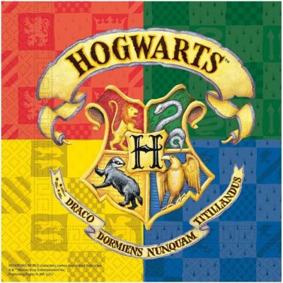 Procos papírové ubrousky Harry Potter Hogwarts Houses 33x33cm 20ks – Sleviste.cz