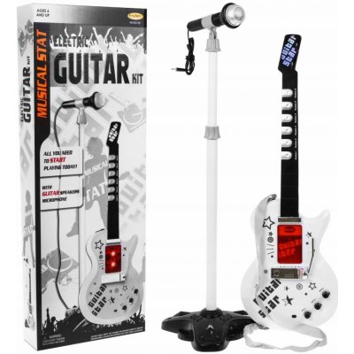 Ramiz elektrická kytara s mikrofonem bílá – Zboží Dáma