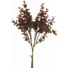 Květina umělá větev, Blahovičník - Eukalyptus svazek červený (burgundy) v39 cm (N950953)