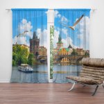 Závěsy Praha Karlův most 2: 2 ks - 140x250 cm - Sablio – Hledejceny.cz