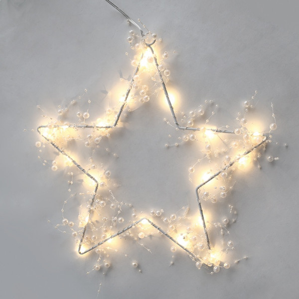 ACA DECOR LED Vánoční hvězda s perlami do okna 20 LED, teplá bílá barva,  IP44 od 512 Kč - Heureka.cz