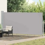 Greatstore Zatahovací boční markýza / zástěna 160 x 500 cm šedá – Zboží Mobilmania