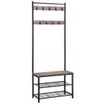 Textilomanie Kovová předsíňová stěna INDUSTRY 175 cm, černá/šedohnědá – Zboží Dáma