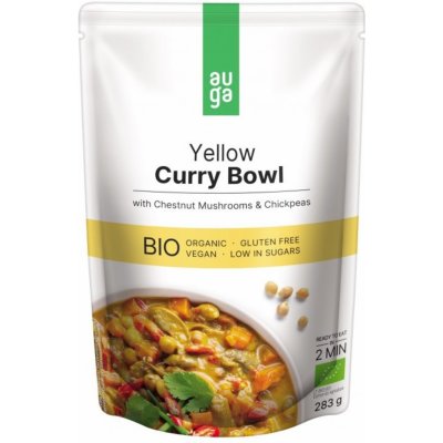 Auga Organic Yellow Curry Bowl se žlutým kari kořením houbami a cizrnou BIO 283 g – Sleviste.cz