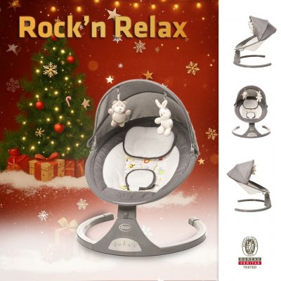 4Baby houpačka Rock n Relax XXIII šedá – Zboží Dáma