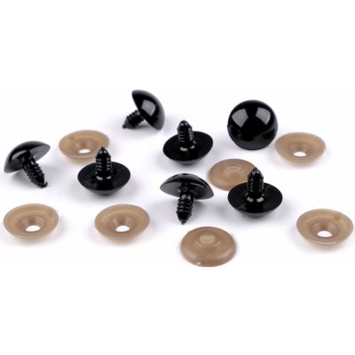 Černé bezpečnostní oči Ø20mm (pár) – Zboží Dáma