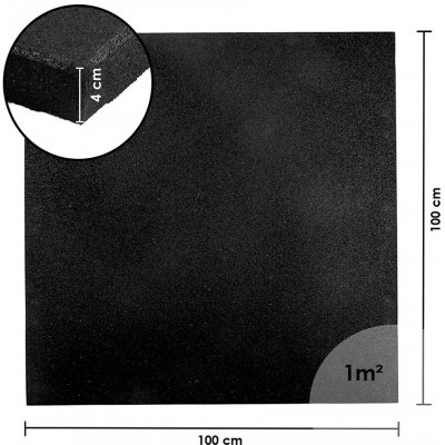 inSPORTline Proteko Plus 100 x 100 x 4 cm černá – Zboží Dáma