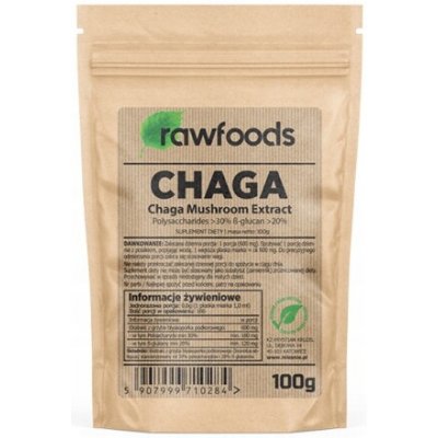 RawFoods Chaga extrakt 30% polysacharidů 100 g – Hledejceny.cz